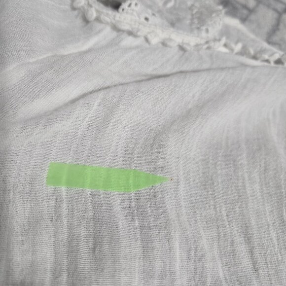 Ralph Lauren Denim & Supply White Cotton Peasant Blouse Gauze Boho Top Womens M - Picture 13 of 14
